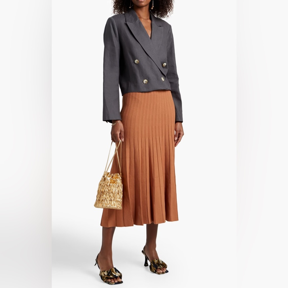 Ronny Kobo Midi A-line Skirt